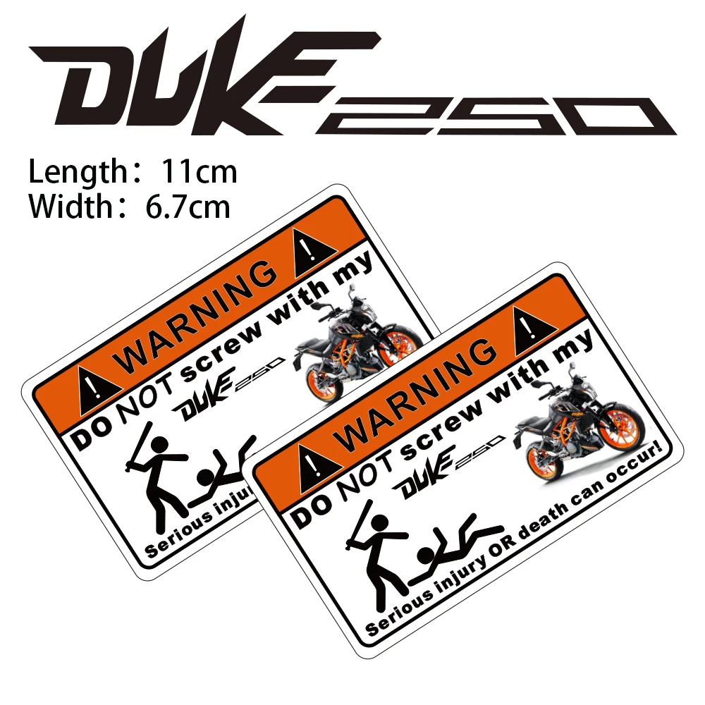 

KODASKIN 2 Pieces Do Not Screw Warning Sticker Decal for DUKE250
