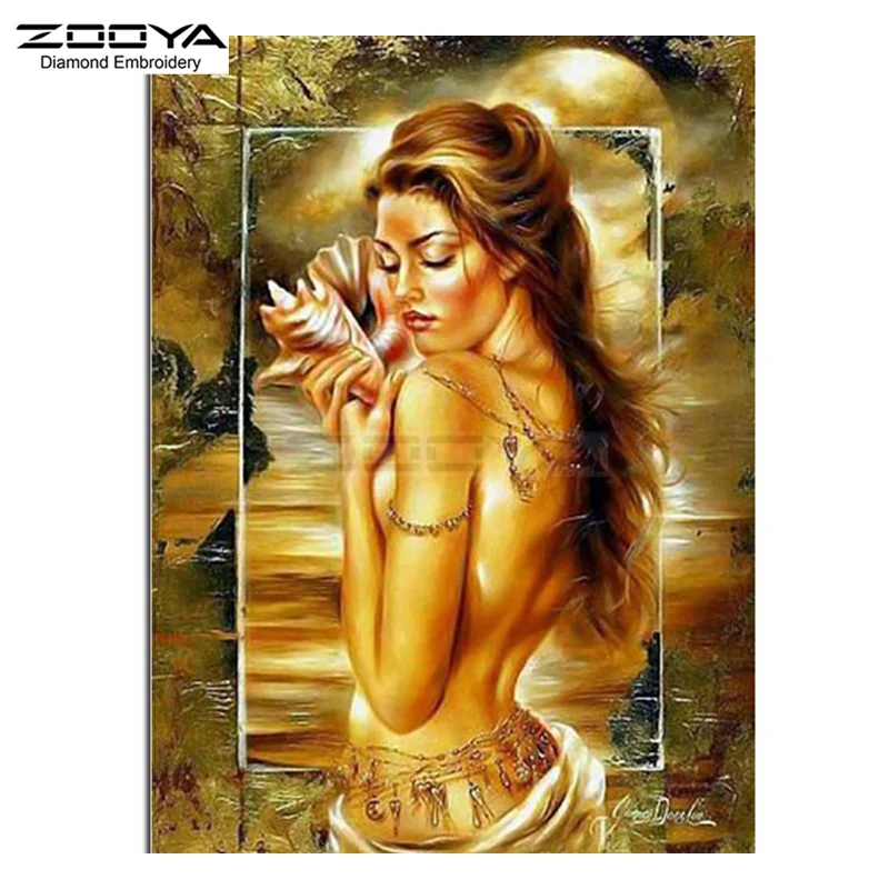 ZOOYA Алмазная вышивка 5D сделай сам алмазная живопись сексуальная женщина