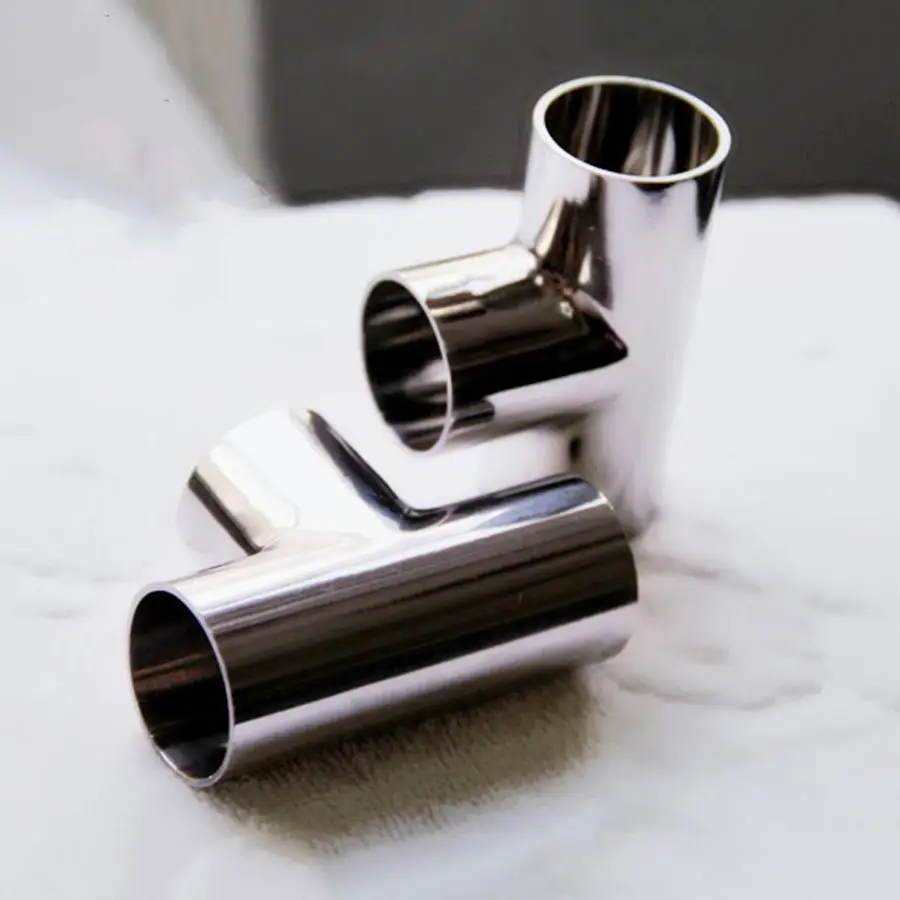 

16mm Pipe OD Butt Welding Tee 3 Way SUS 304 Stainless Steel Sanitary Fitting Spliter Homebrew Beer Wine