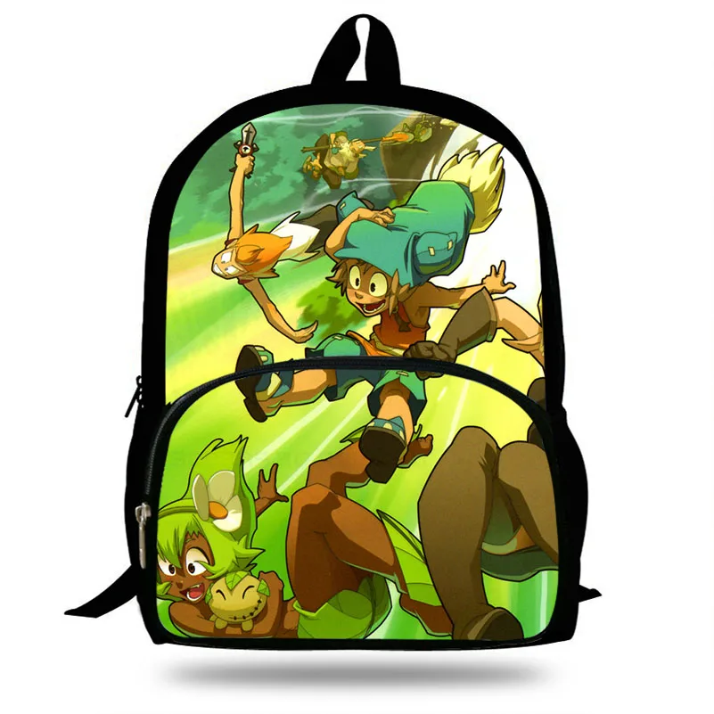 16 Дюймов школьная сумка для мальчиков и девочек мультфильм Wakfu печати Школьный