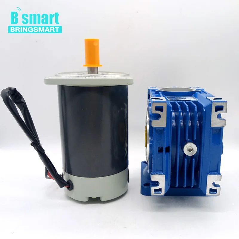 Bringsmart 60 Вт DC червячный мотор редуктор 12 в 24 18 240 об/мин Реверсивный двигатель с