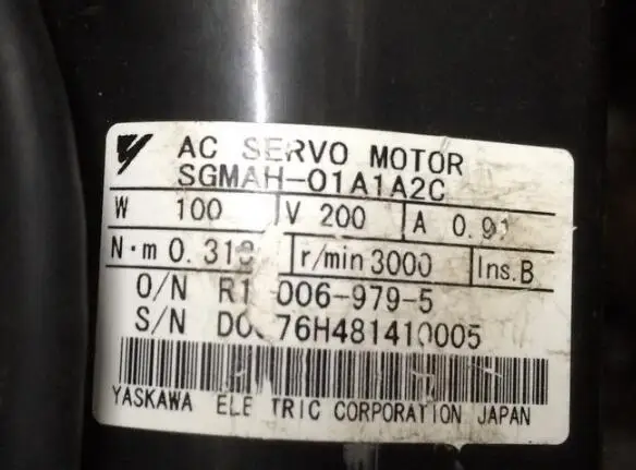 

Servo motor SGMAH-01A1A2C , Used one , 90% appearance new , 3 months warranty , in stock