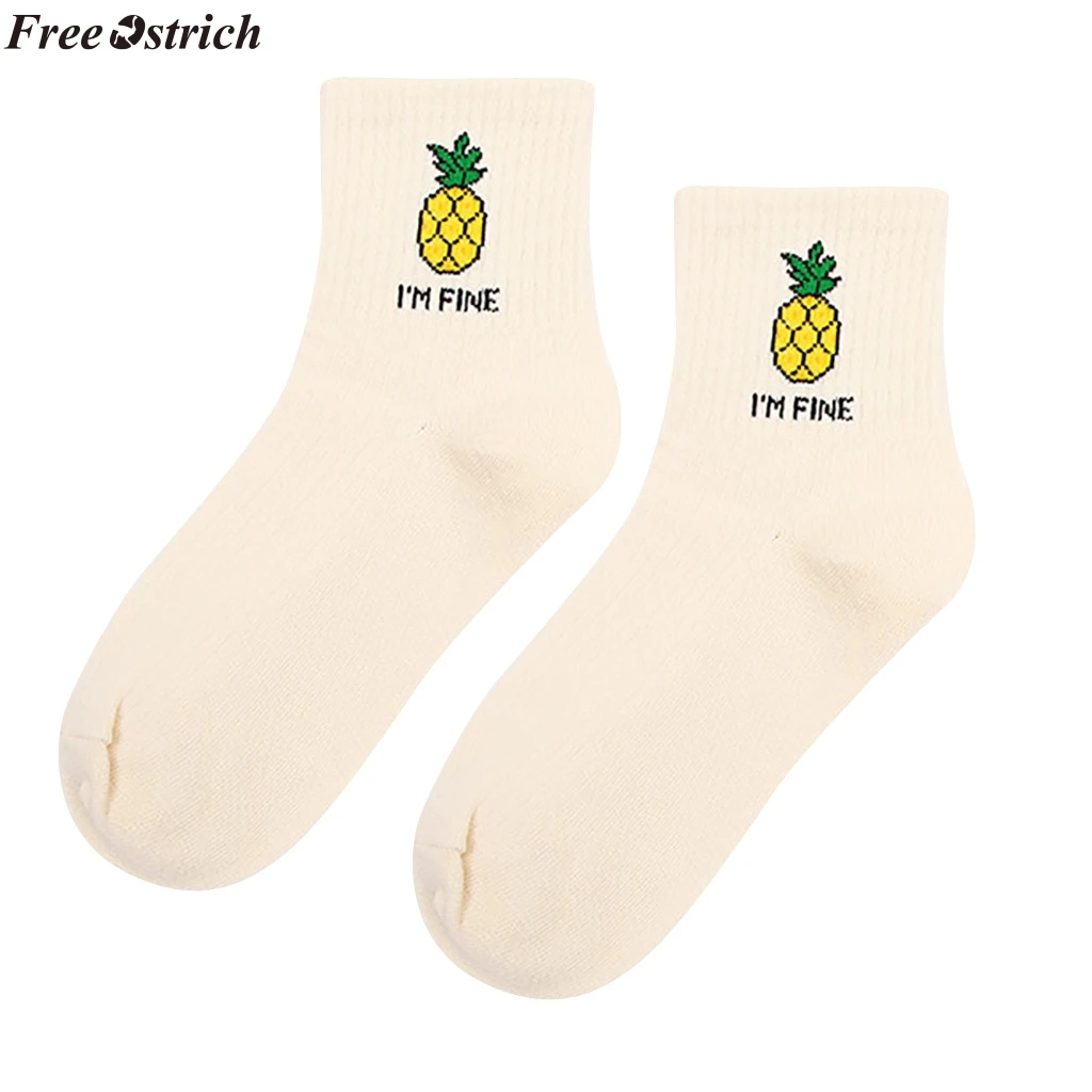 Носки женские хлопковые хипстерские с рисунком страуса короткие разноцветные |