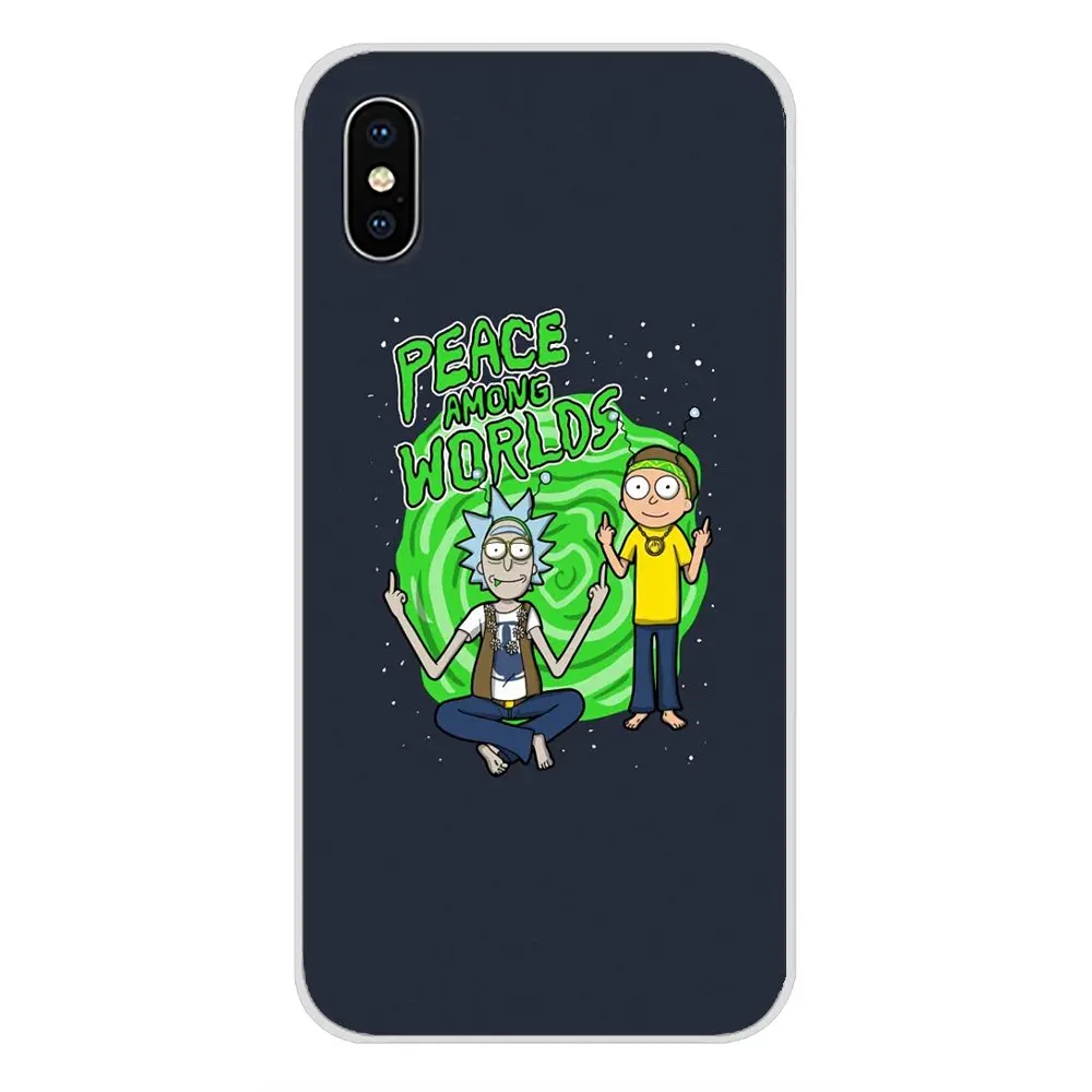Для Motorola Moto X4 E4 E5 G5 G5S G6 Z Z2 Z3 G3 G2 C Play Plus Рик и Морти мир среди миров аксессуары чехлы