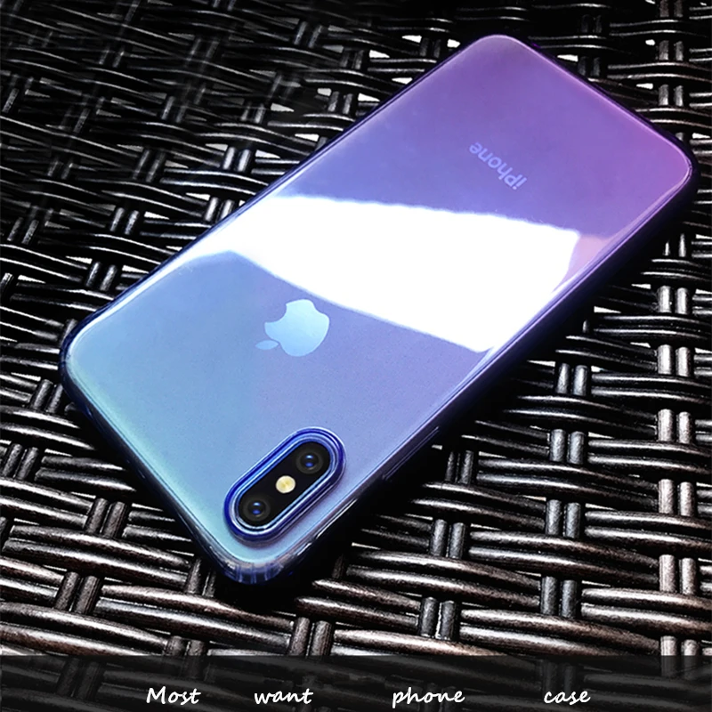 Чехол градиентной расцветки Perciron из ТПУ чехол для iPhone 6 S 7 Plus прозрачный мягкий