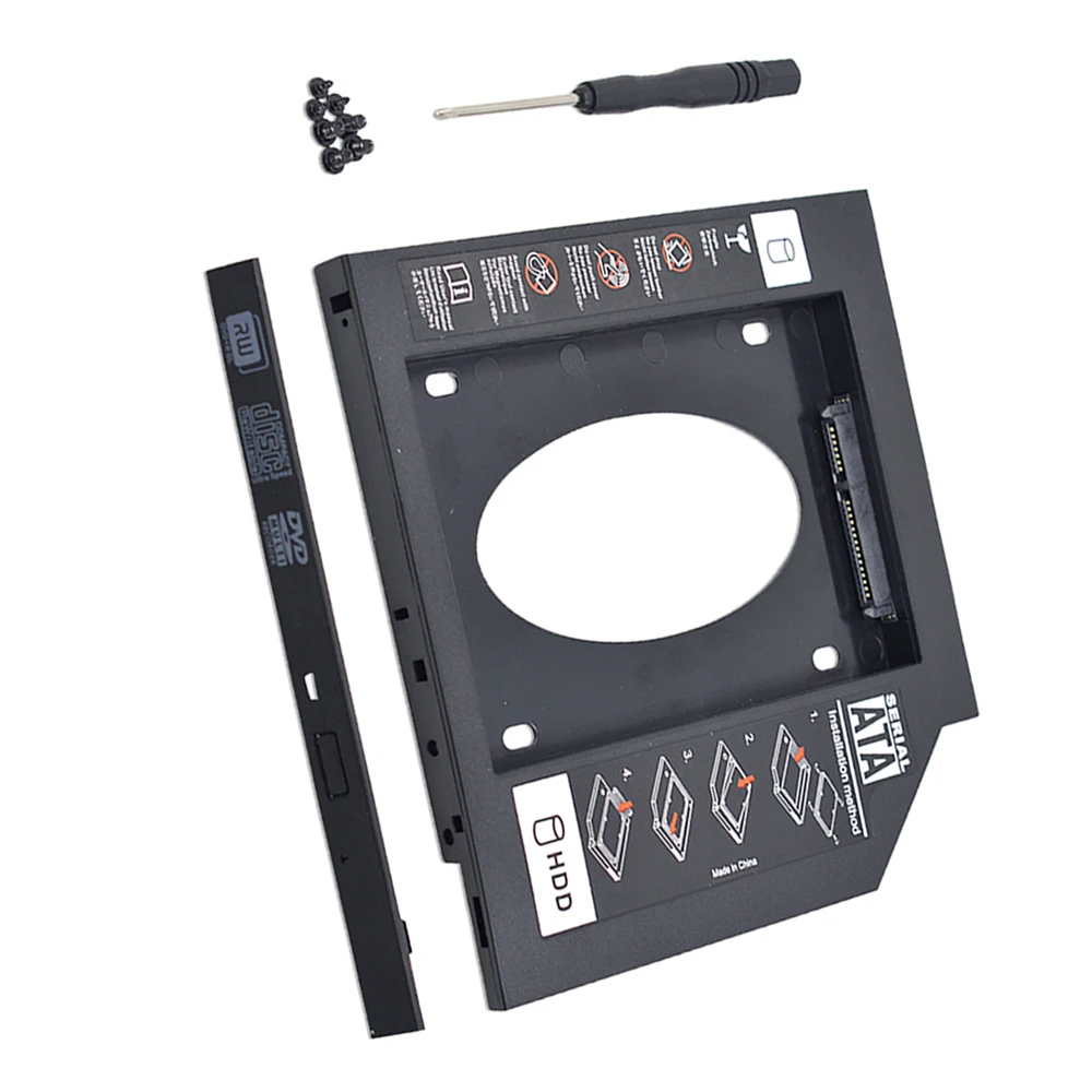 9.5mm Universal SATA 2nd HDD SSD hard disk drive caddy bay adapter For HP ProBook 445 450 470 Series DU-8A5SH M6 M6-1000 | Компьютеры и