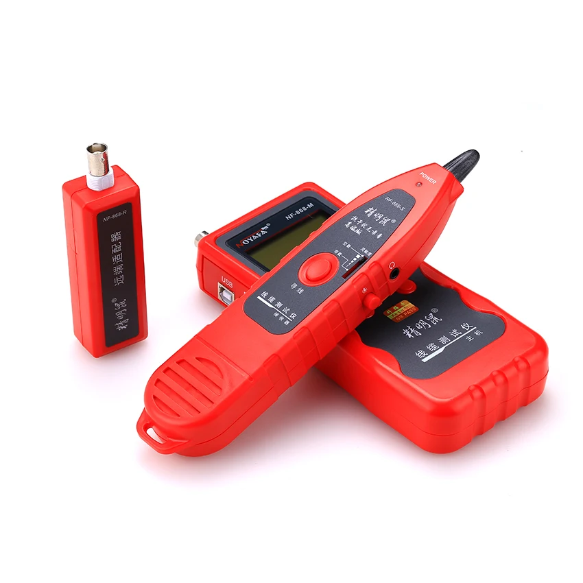 KELUSHI NF-868 RJ11 RJ45 Diagnose Tone BNC USB Metal Line Telephone Wire Tracker Network Tools LAN Network Cable Lenght Tester