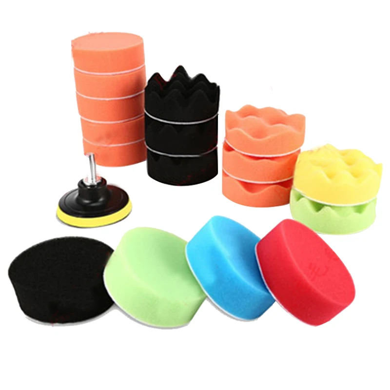 

19Pcs Car Polish Auto Car Vehicle 80mm Polishing Pad with M10 Drill Adapter Tool Kit Set car tool