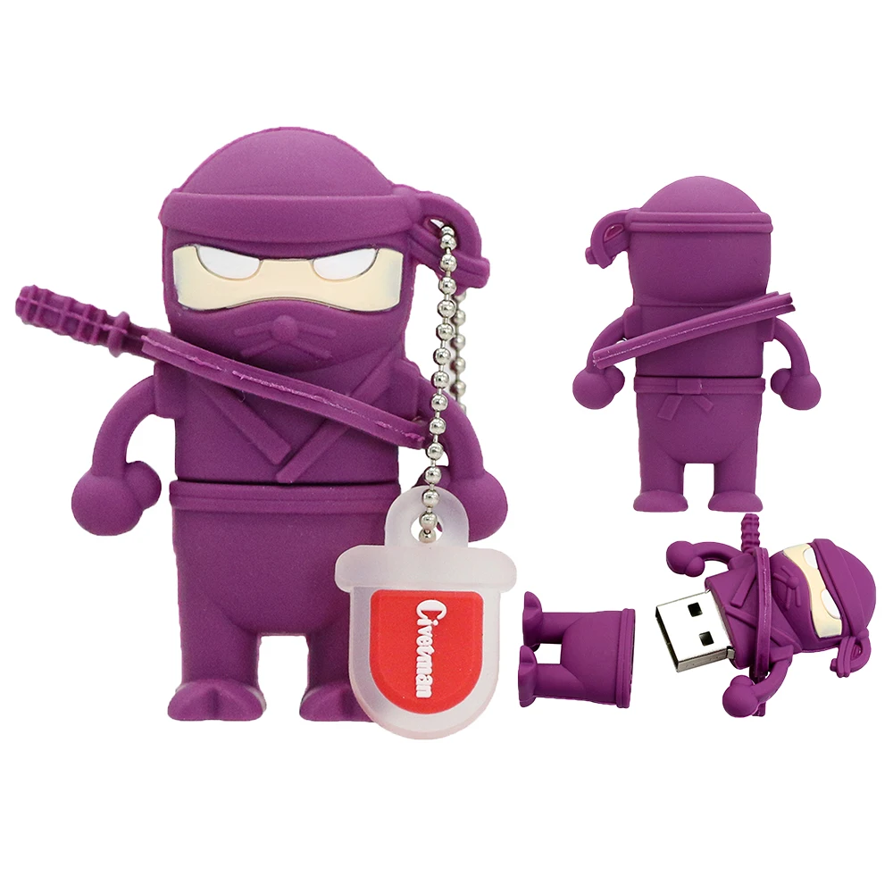 Футболка с изображением персонажей видеоигр ниндзя. USB флеш-накопитель Наруто 4 ГБ 8 ГБ 16 ГБ 32 ГБ 64 ГБ 128 ГБ флеш-накопитель воин ниндзя Флешка USB флешка флеш-память подарки
