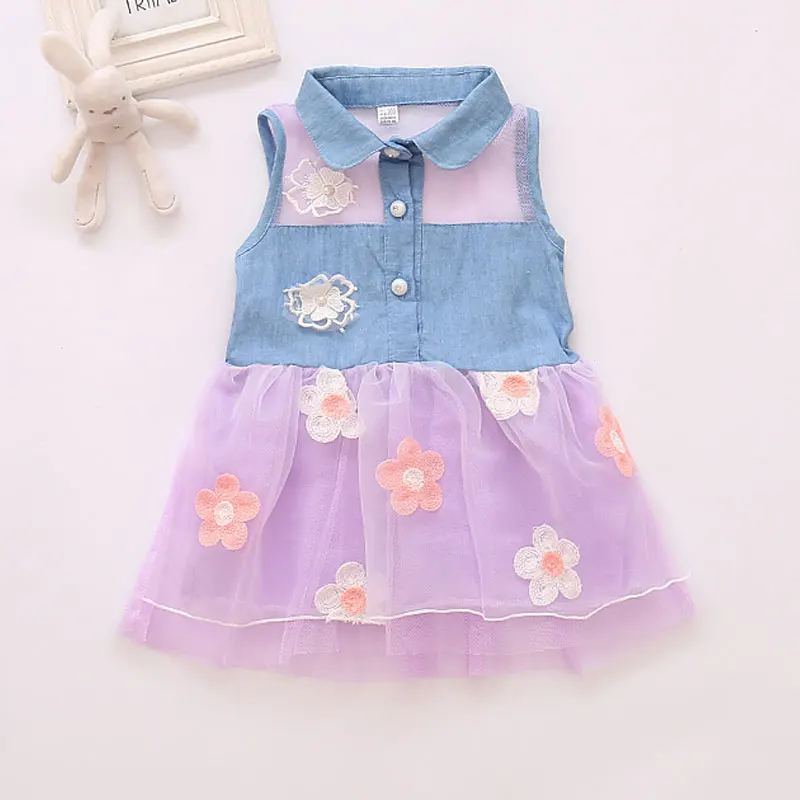 2019 Floral Baby Girl Dress Birthday Party Summer Princess Girls Clothes Sleeveless Lace Dresses Tutu | Детская одежда и обувь