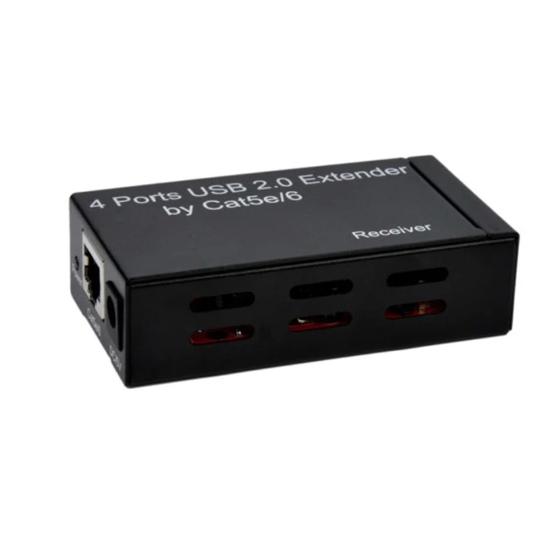 Активный 4 портовый USB 2 0 удлинитель по cat5e/6 кабель до 100 м с адаптером питания|usb 2.0