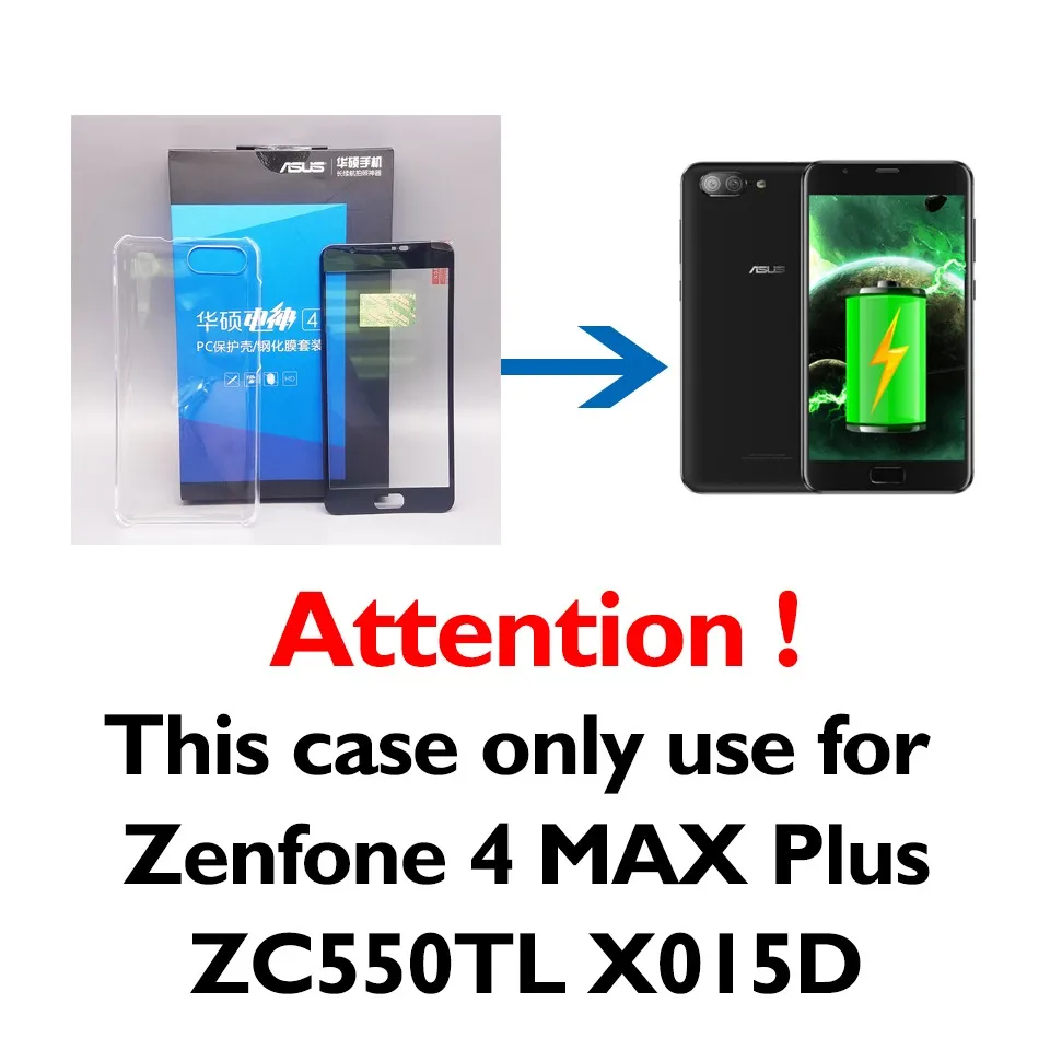 Чехол для телефона для ASUS zenfone 4 max plus X015D Ультратонкий Прозрачный чехол+ стеклянная Защитная крышка