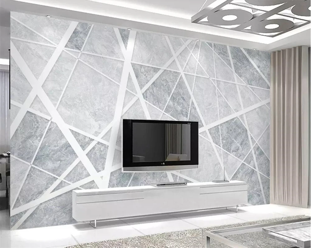 beibehang Nordic minimalist marble wallpaper abstract geometric image TV background wall living room bedroom mural 3d | Обустройство