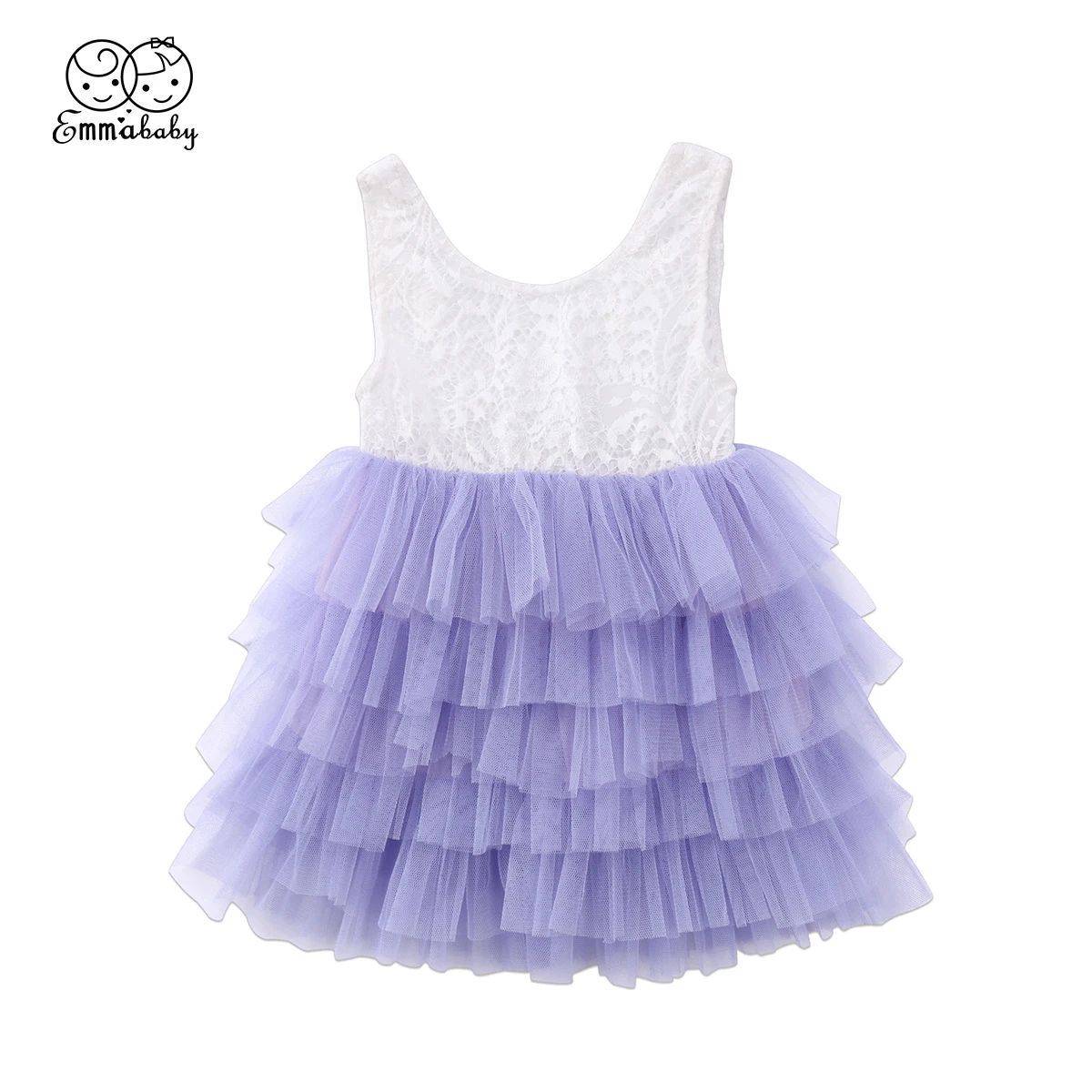 Kid Baby Girl Sleeveless Lace Hollow Out Tulle Tutu Dress Party Wedding Princess Sundress Hot | Детская одежда и обувь