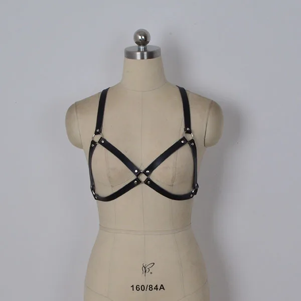 Черное женское сексуальное готическое нижнее белье бюстгальтер клетка для танца