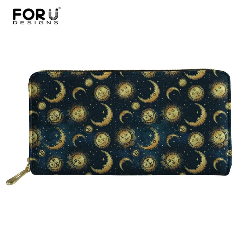 FORUDESIGNS/Sun Moon принт женские туфли из искусственной кожи для мобильного телефона