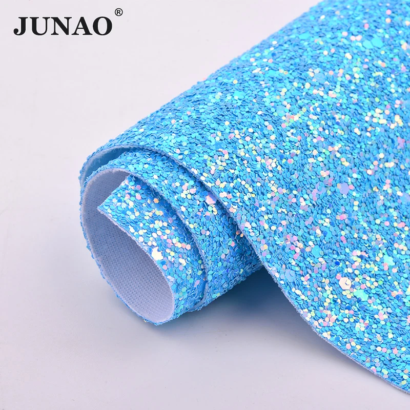 Фото JUNAO 20*34 см красочные блестки Синтетическая кожа искусственная кожа ткань Блестки ткани DIY ремесла №2