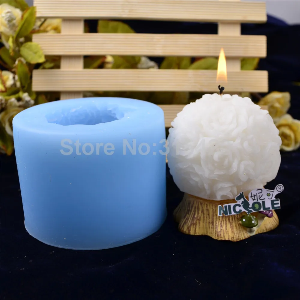 Nicole R0380 3D Рождественские Формы Санта Клаус силиконовые формы для свечей мыла DIY Смола Глина Ремесло плесень желе Пудинг Форма