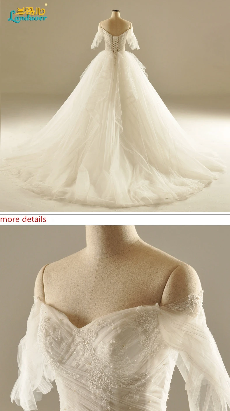 Реальные фотографии свадебные платья 2017 бальное платье sheer кружева крест-накрест