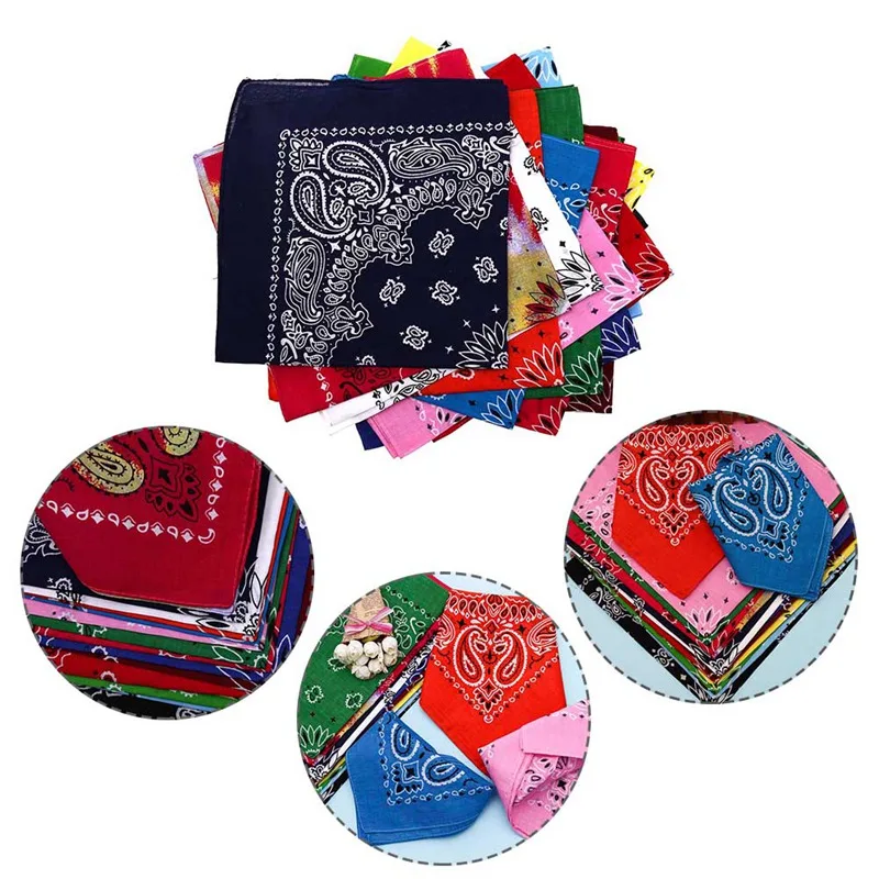Outdoor Cool Activities Riding Collar Cute Women Print Bandana Scarf Square Head Scarf Female Motorcycle Headwear