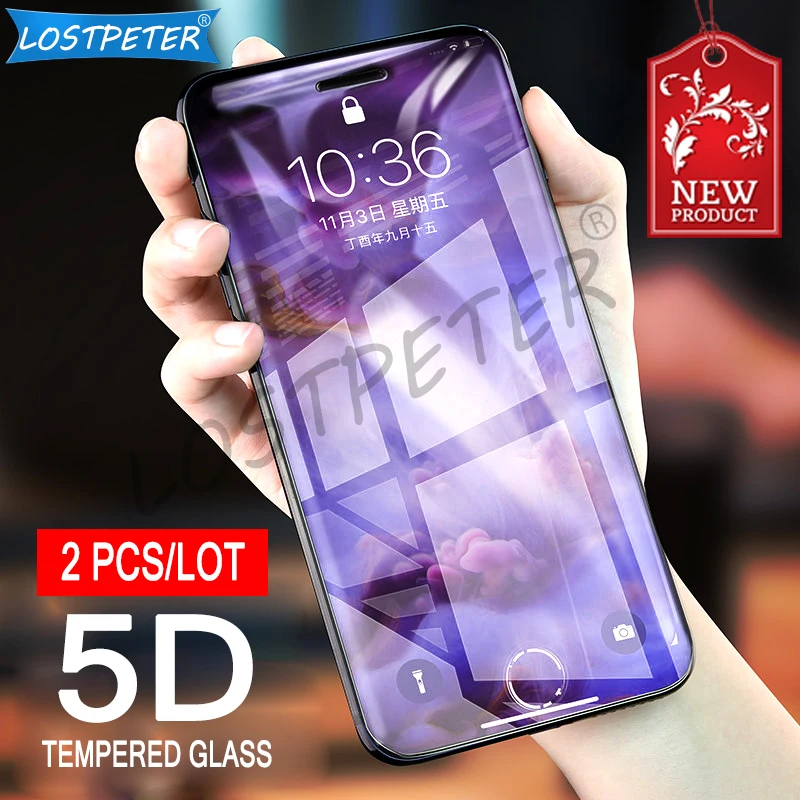 2 шт. 5D новые полное покрытие закаленное Стекло для iphone 6 7 8 Экран протектор