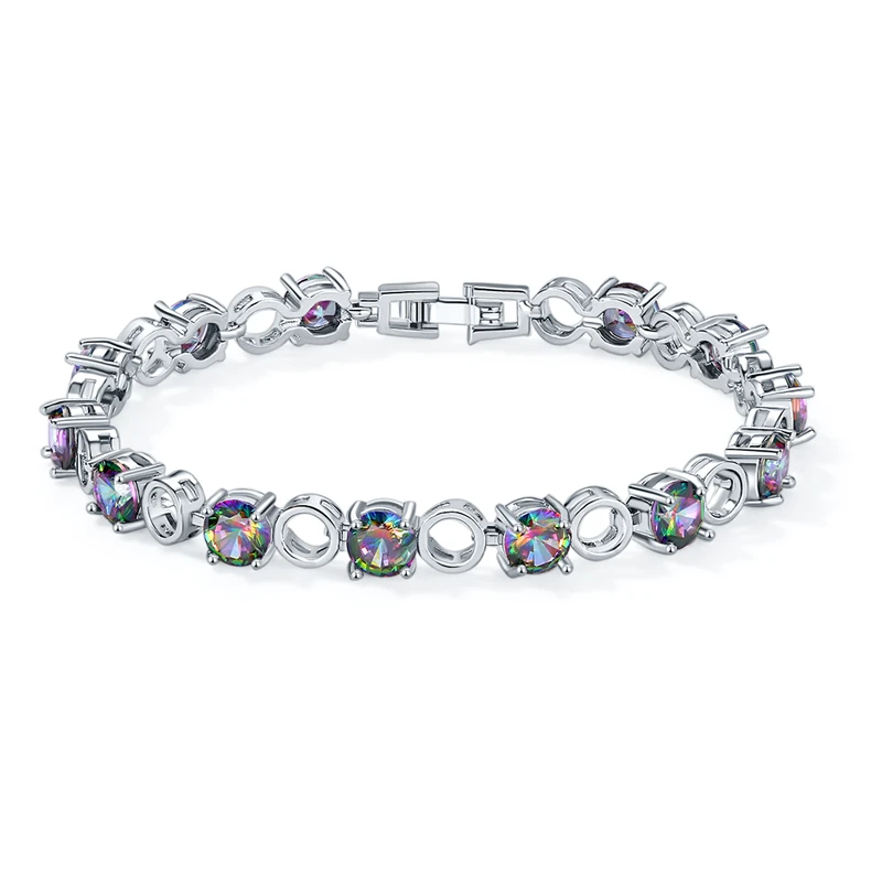 Женский браслет с подвеской CARSINEL цветной круглый фианитом Br0193 2017 | Украшения и