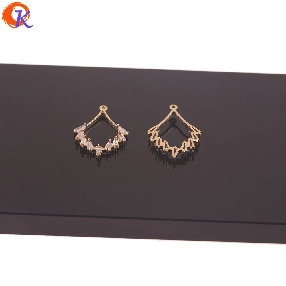 

Cordial Design 10Pcs 17*27MM Jewelry Accessories/CZ Charms/Genuine Gold Plating/DIY Making/Hand Made/Jewelry Findings Component