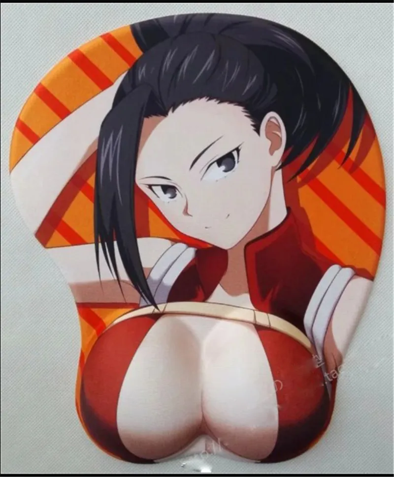 Аниме My Boku no Hero academic YAOYOROZU MOMO коврик для мыши 3D грудь силиконовая подставка