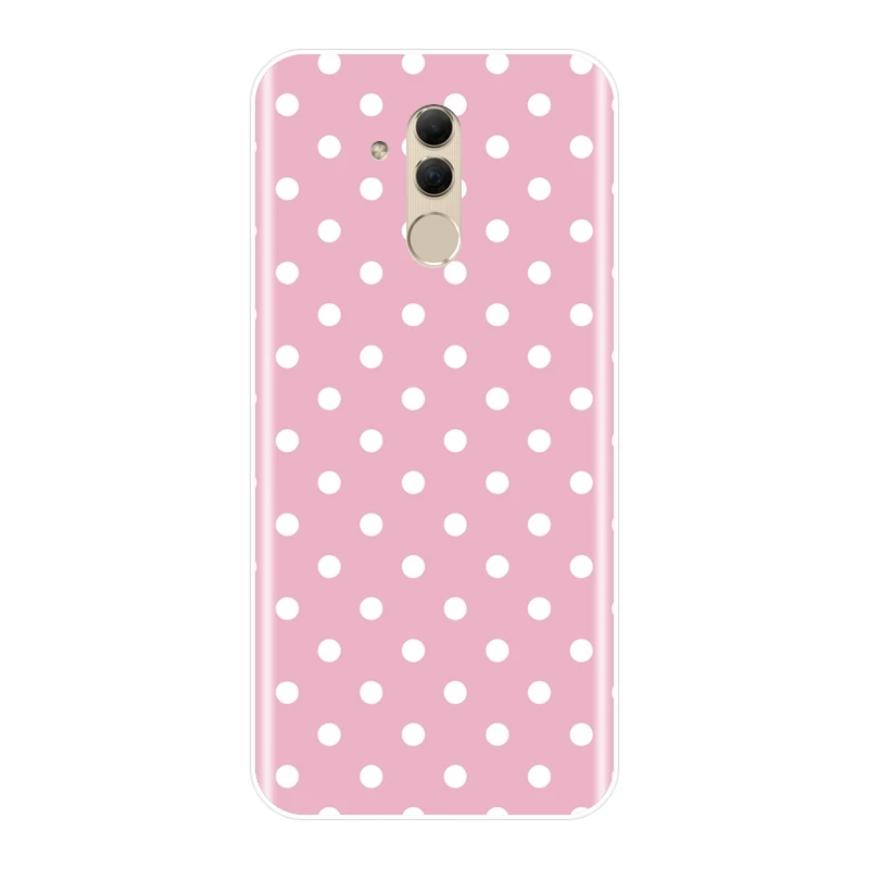 Задняя крышка для Huawei Mate 20 10 9 Lite в горошек сердце любовь розовый красный