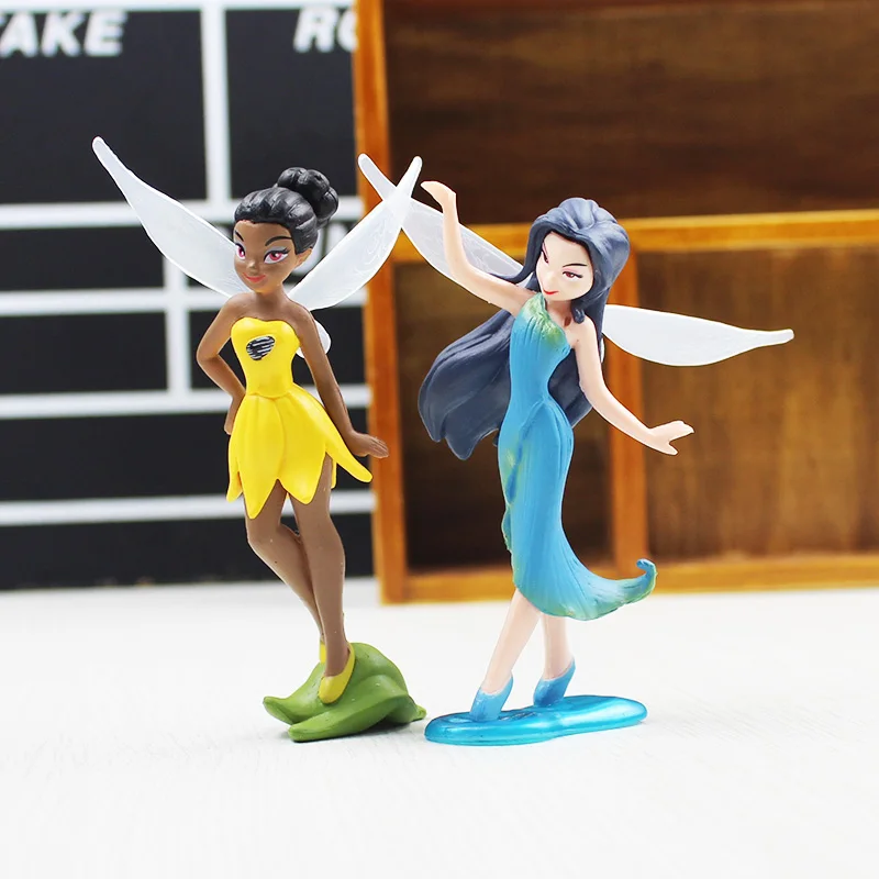7 шт./лот Tinkerbell фигурка игрушки Tinkerbell Фея очаровательная модель куклы подарок для детей