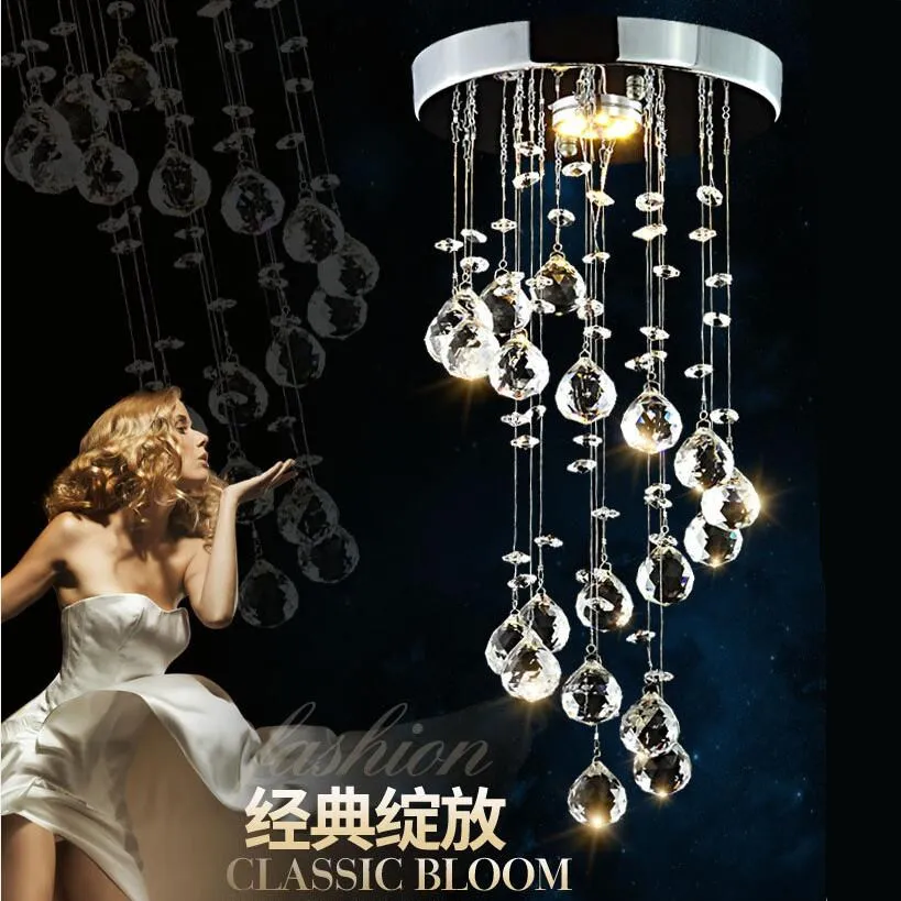 Модная новинка Хрустальная потолочная лампа яркие 5 Вт светодиодные лампы для