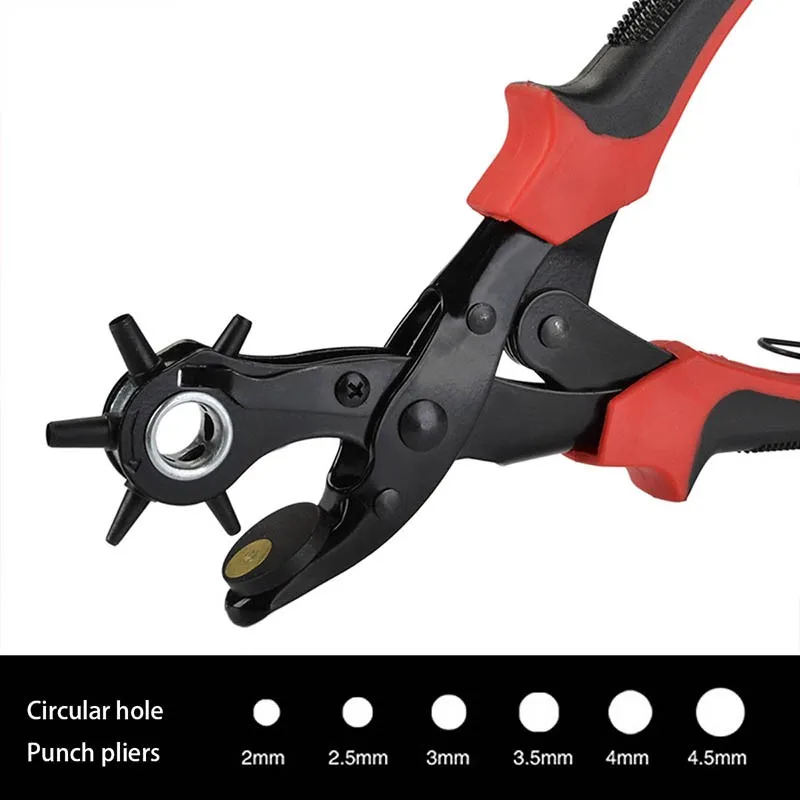 Сверхмощный дырокол для кожаных ремней плоскогубцы перфоратор вращающаяся