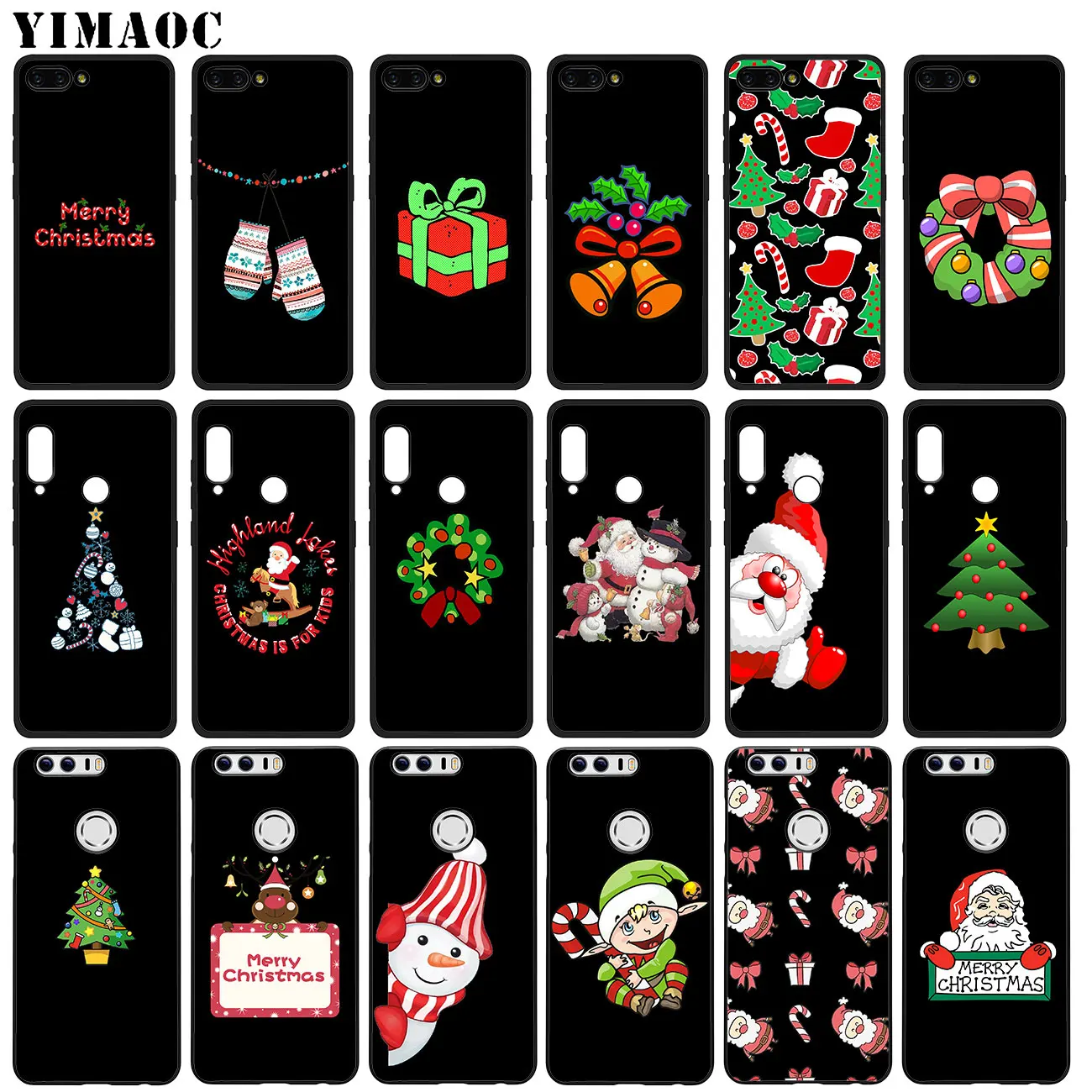 Чехол YIMAOC с рождественским подарком снеговик мягкий силиконовый чехол для Huawei