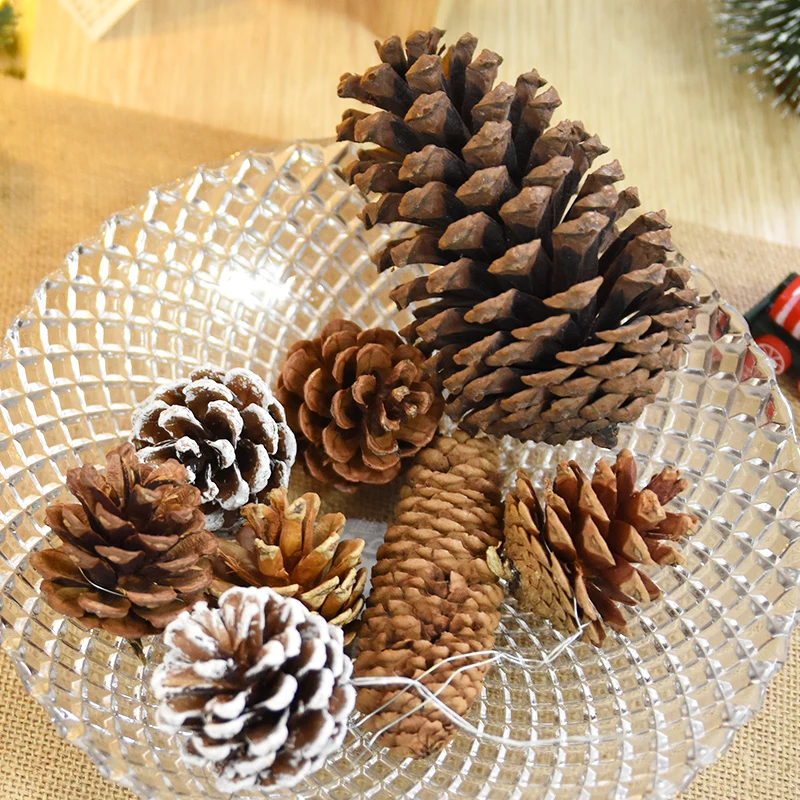 12 шт./лот подвесные шарики для рождественской елки сосновые конусы Pinecone