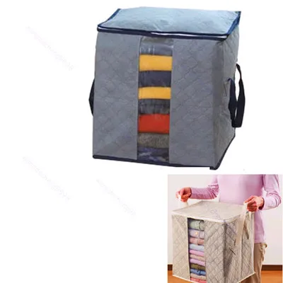 Складной бамбуковый уголь одежда свитер Одеяло Шкаф Органайзер сумка для