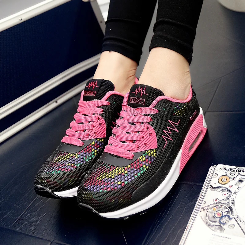 LEIXAG/Летняя женская обувь для бега увеличивающая рост спортивная с дышащей сеткой