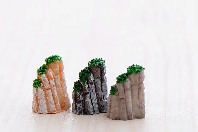

3Pcs/set Kids Action Figures Toys Artificial Rockery Miniatures Dollhouse Fairy Home Garden Decoration Micro Landscape