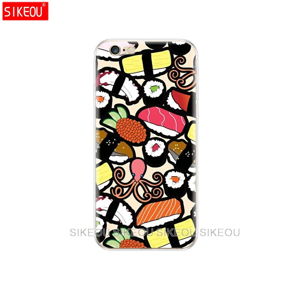 Силиконовый чехол для телефона Iphone 6X8 7 6s 5 5s SE 2020 Plus 10 XR XS 11 Pro Max японской кухни суши