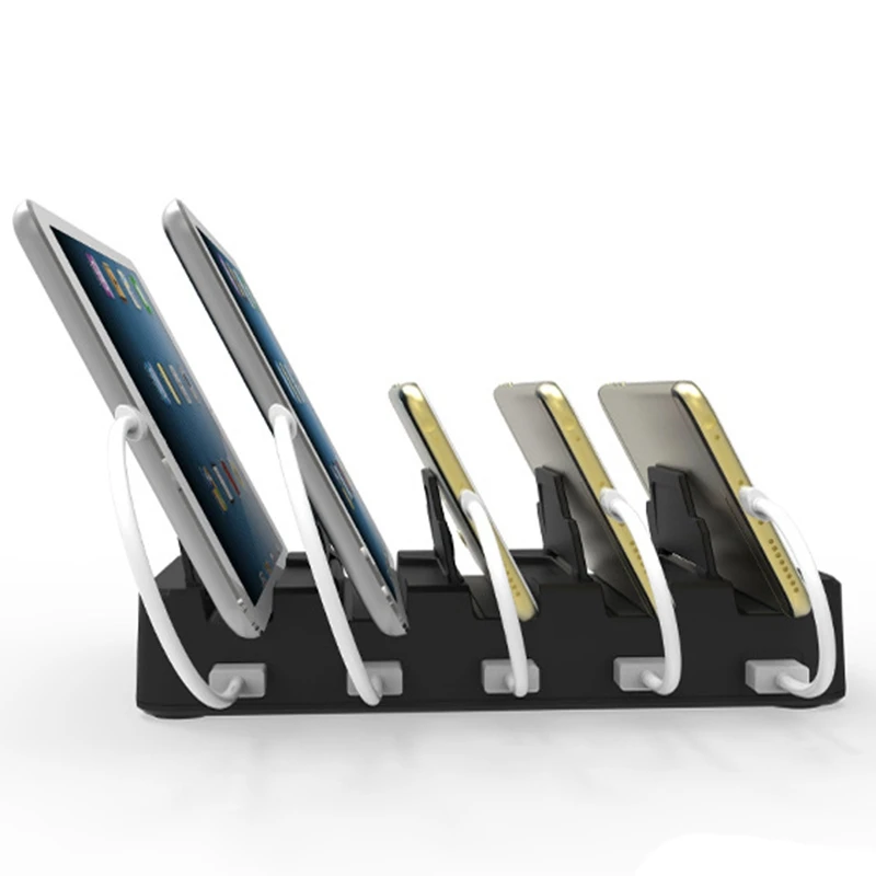 Складной ПВХ 5 портовый Usb зарядное устройство кронштейн мульти порт Тип C