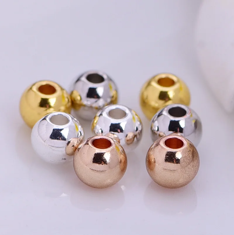 DIY гладкий круглый медный шарик подвески покрытием Тонкой Пространство