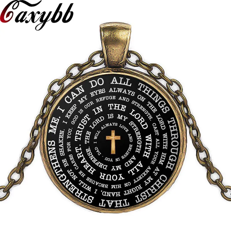 Caxybb Новое христианское ожерелье для мальчиков религиозная вдохновляющая