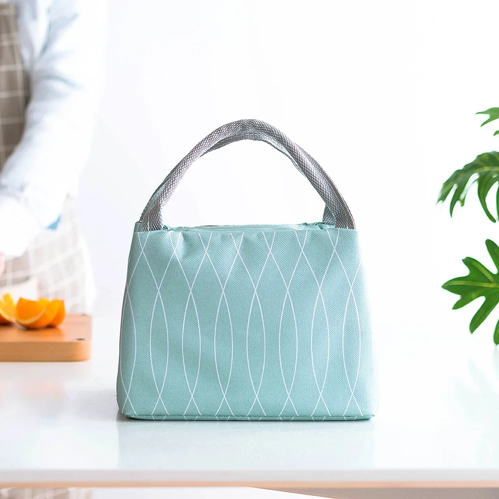 Portable Lunch Box Tote Bag Thermal Insulated Lunch Bag Food Picnic Zipper Bags for Women Kid Men School Office Cooler Lunch Bag