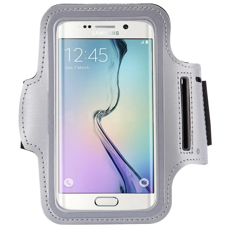 Водонепроницаемый спортивный нарукавник для бега в тренажерном зале для samsung Galaxy S7/S6/S5/S4/S3 A5 A3, чехол для мобильного телефона, сумка, чехол, держатель для ключей, нарукавная повязка - Цвет: Gray
