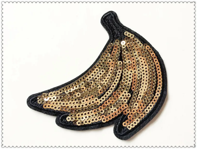 Аксессуары для модной одежды сделай сам расшитые блестками патчи торта банана