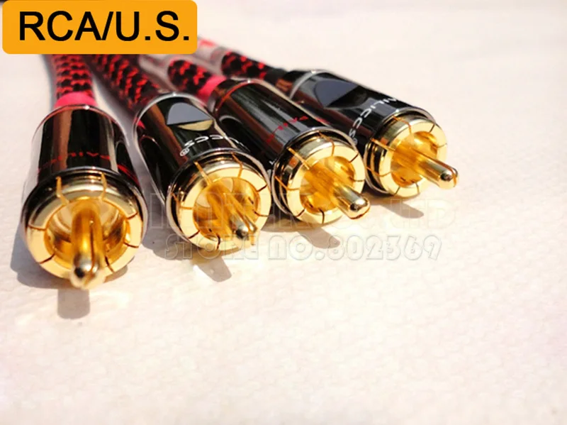 Кабель HIFI RCA утолщенный настенный коннектор Budweiser Canare Professional широковещательный