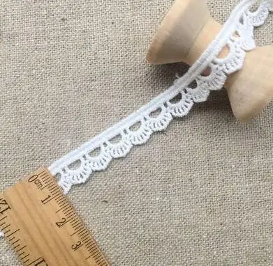 White 1 Новая хлопковая вышитая белая бежевая Цветочная кружевная ткань Дубай широкая швейная DIY отделка аппликация лента шнур воротник платье Гипюр Декор - Цвет: White 1