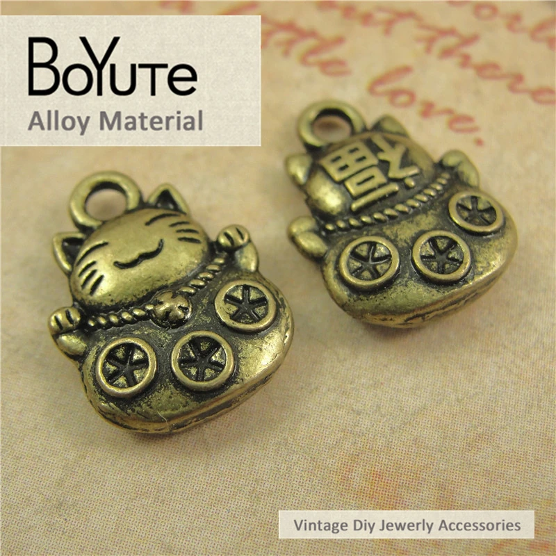 BoYuTe (100 шт./лот) 12*15 мм античный бронзовый сплав цинка Подвески Mammon Diy Ювелирные