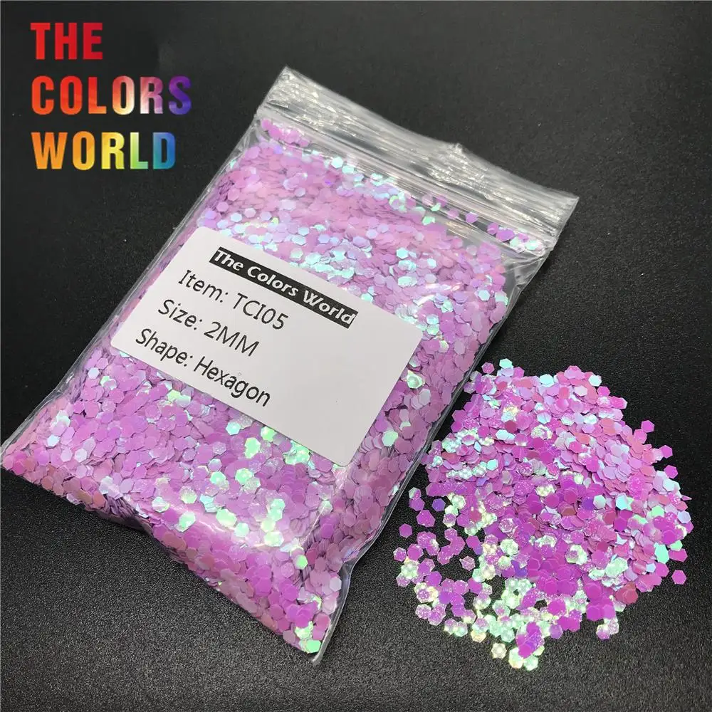 TCI05 Радужный перламутровый светильник-фиолетового цвета Шестигранная форма