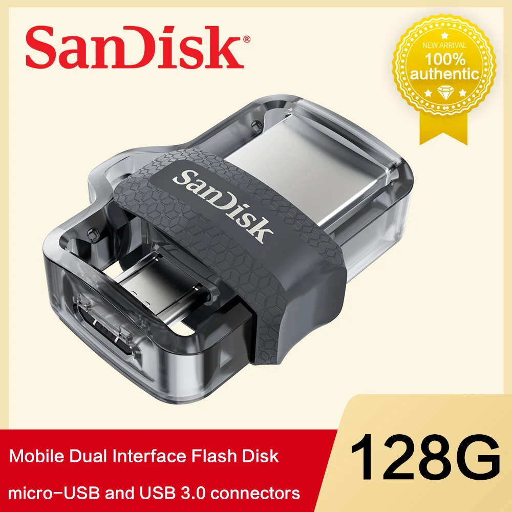 Продукт sandisk OTG USB флеш-накопитель Usb 3,0 мини-флеш-накопитель 128 ГБ микро Usb флешка 16 ГБ 32 ГБ 64 ГБ Флешка для устройства android
