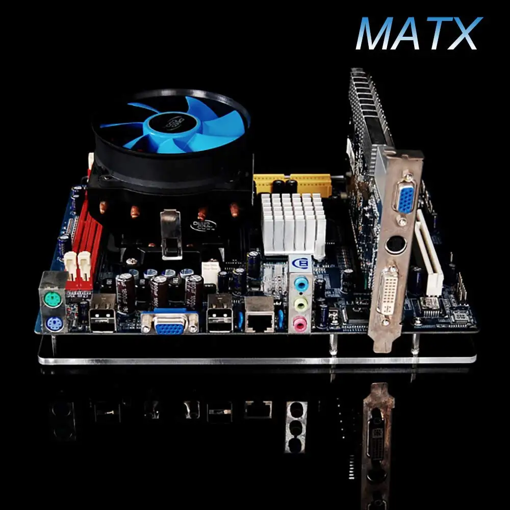MATX Diy PC разгонный тестовый стенд открытая рамка для ITX MATX ATX компьютера мини ПК HTPC воздушный чехол кронштейн DIY голая поддержка видеокарты - Цвет: MATX